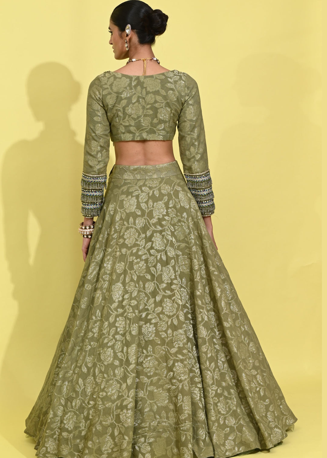 Olive Glam Lehenga