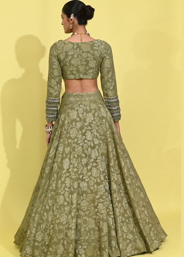 Olive Glam Lehenga