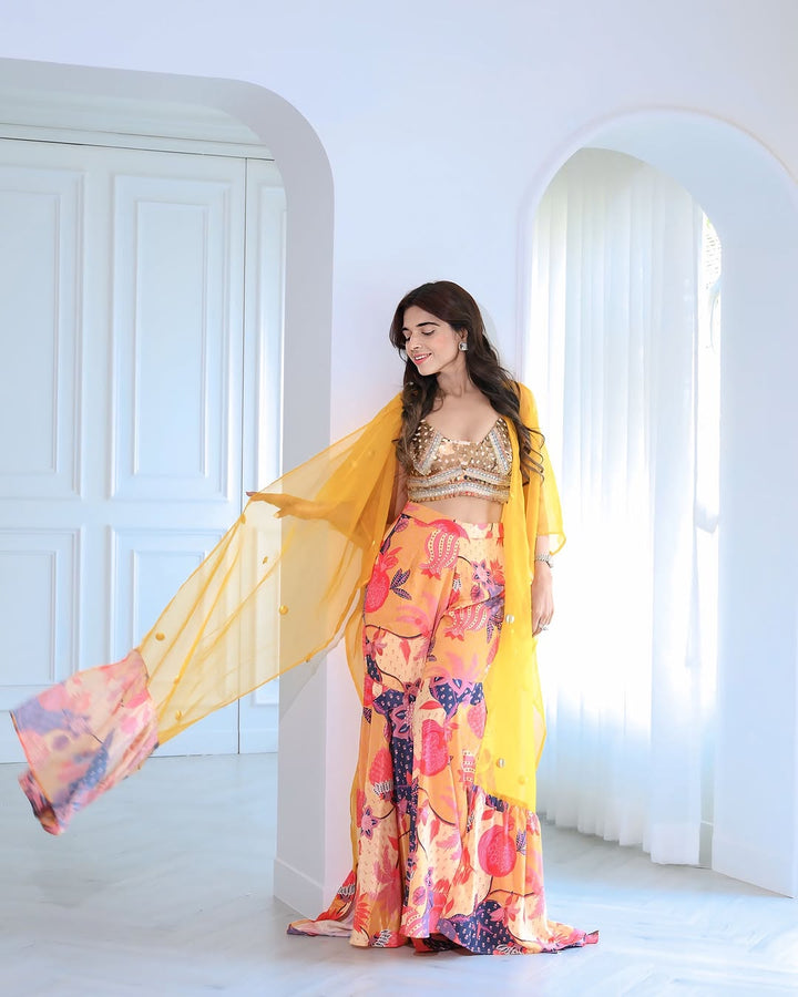 Ishna Batra in Buttercup Yellow Kaira