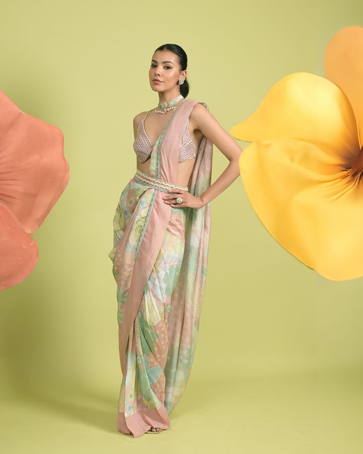 Blossom Saree with Bralet