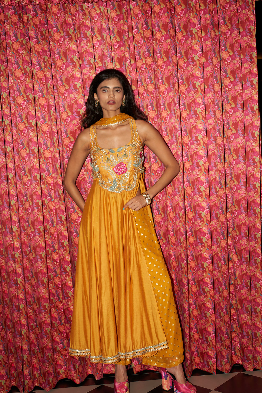 Golden hour anarkali set