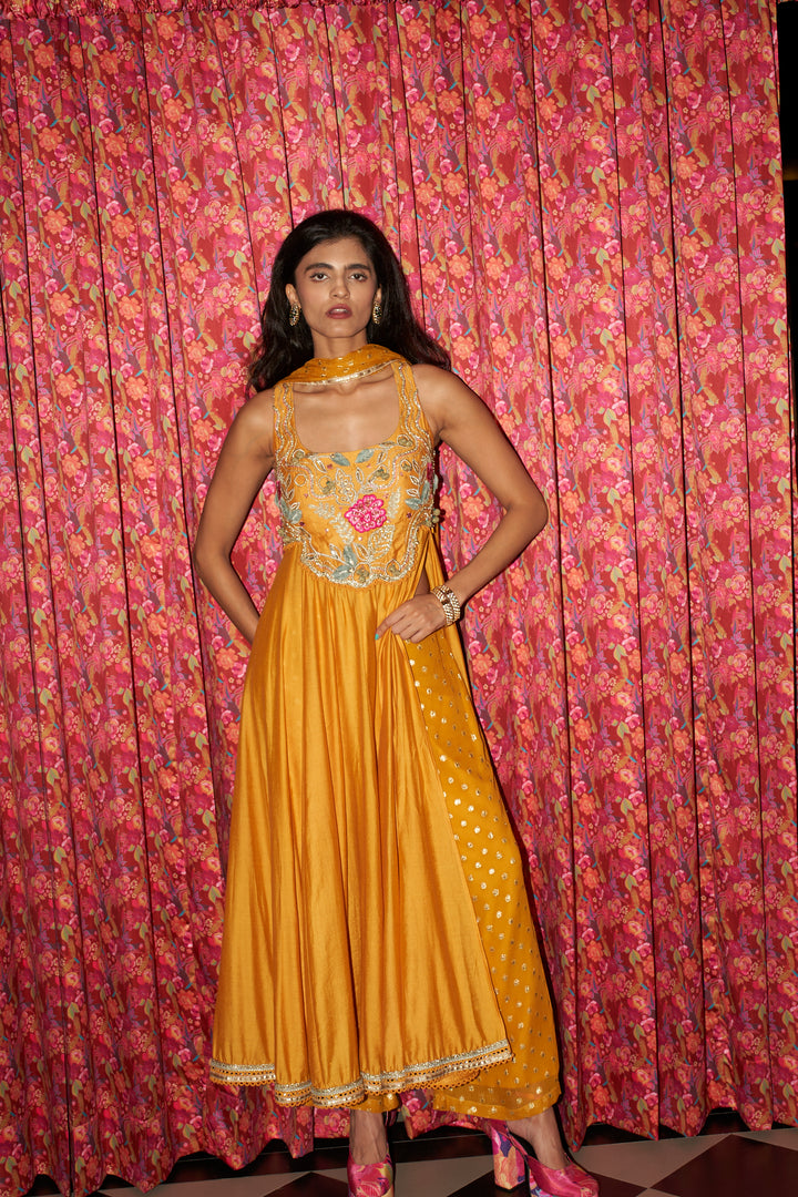 Golden hour anarkali set