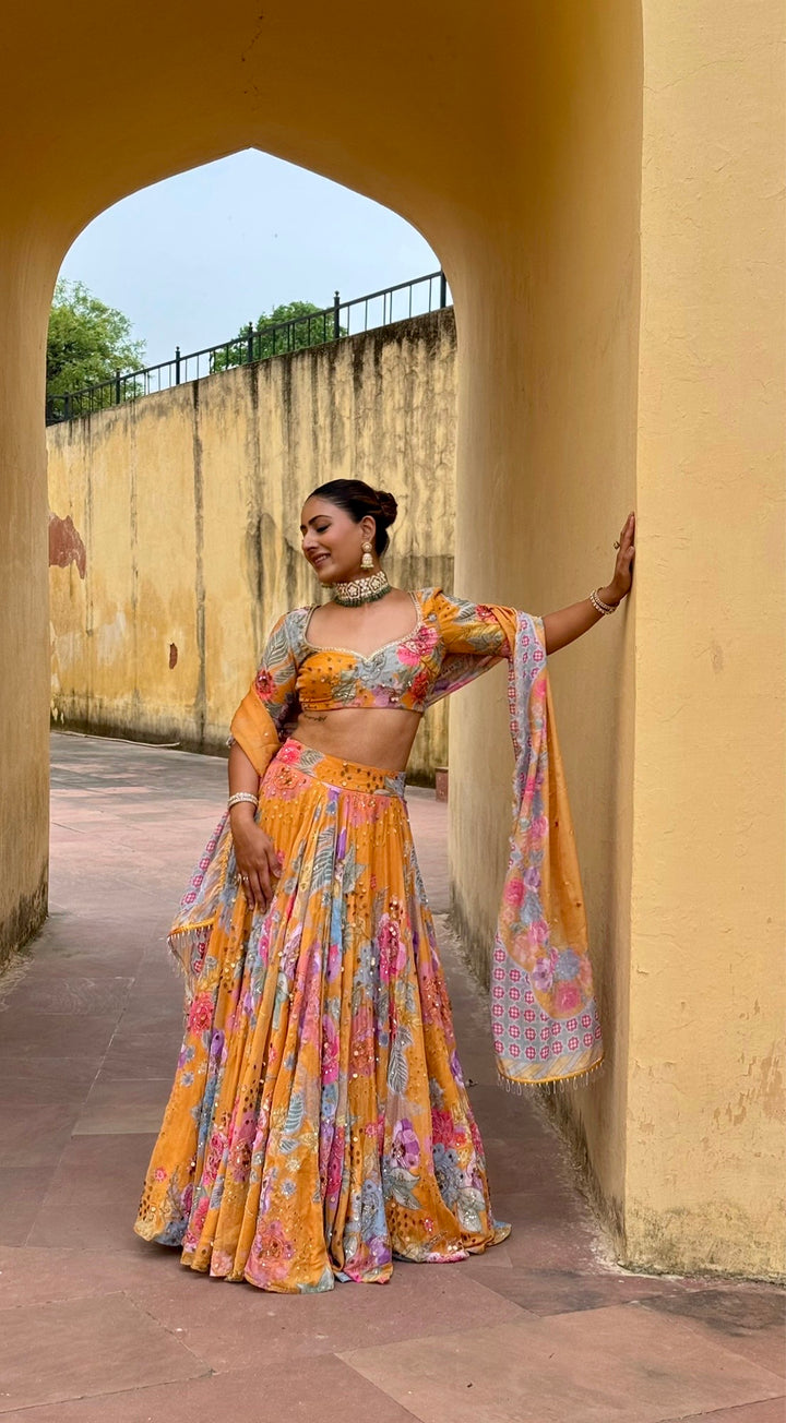 Shivangani in Amber Affair Lehanga