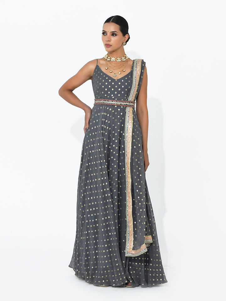 Fossil Anarkali Set  Rishi and Vibhuti
