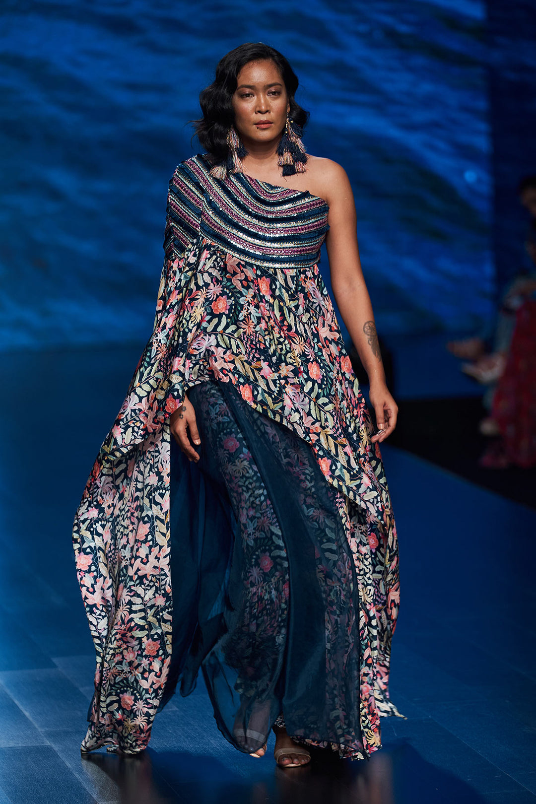 The Blue Mist Asymmetric Dress