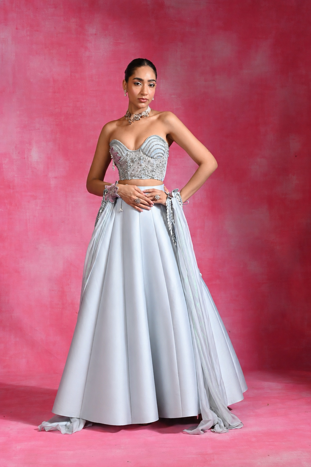 Blue Fitoor Lehenga