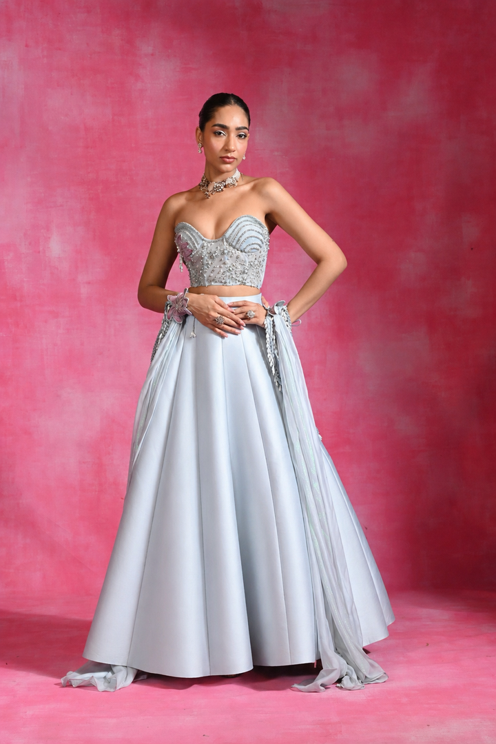 Blue Fitoor Lehenga