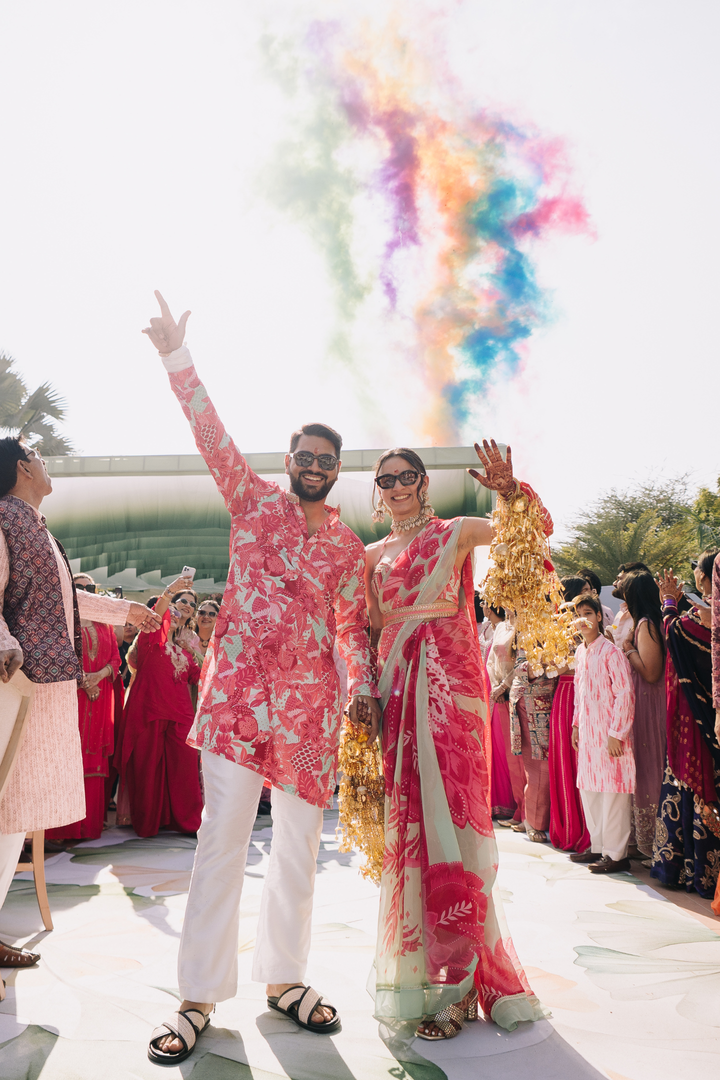 Ananya & Shubham In Romance Glam Saree & Romace Mens Kurta