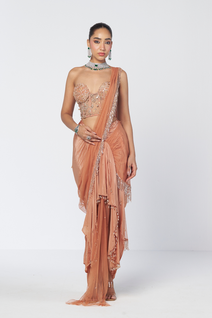 Biscoff Crush Saree