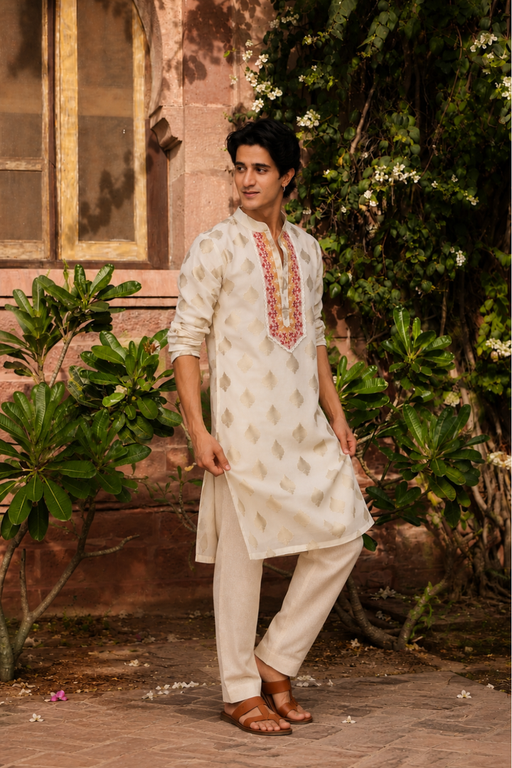Ivory Nawab kurta