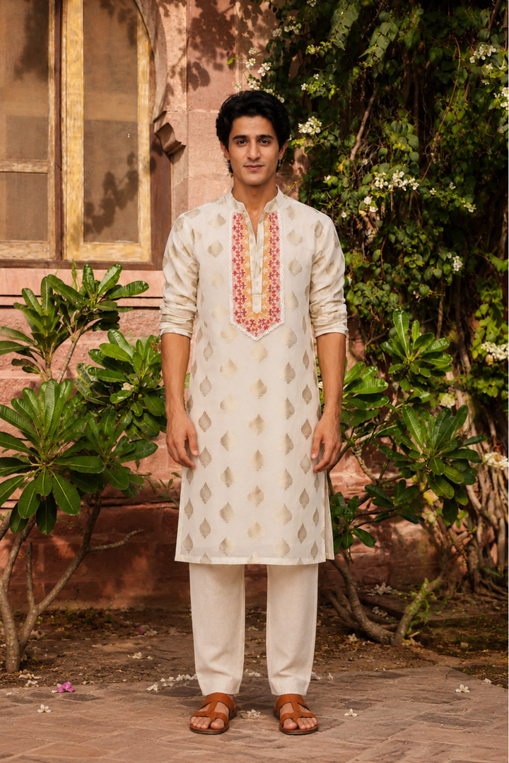 Ivory Nawab kurta