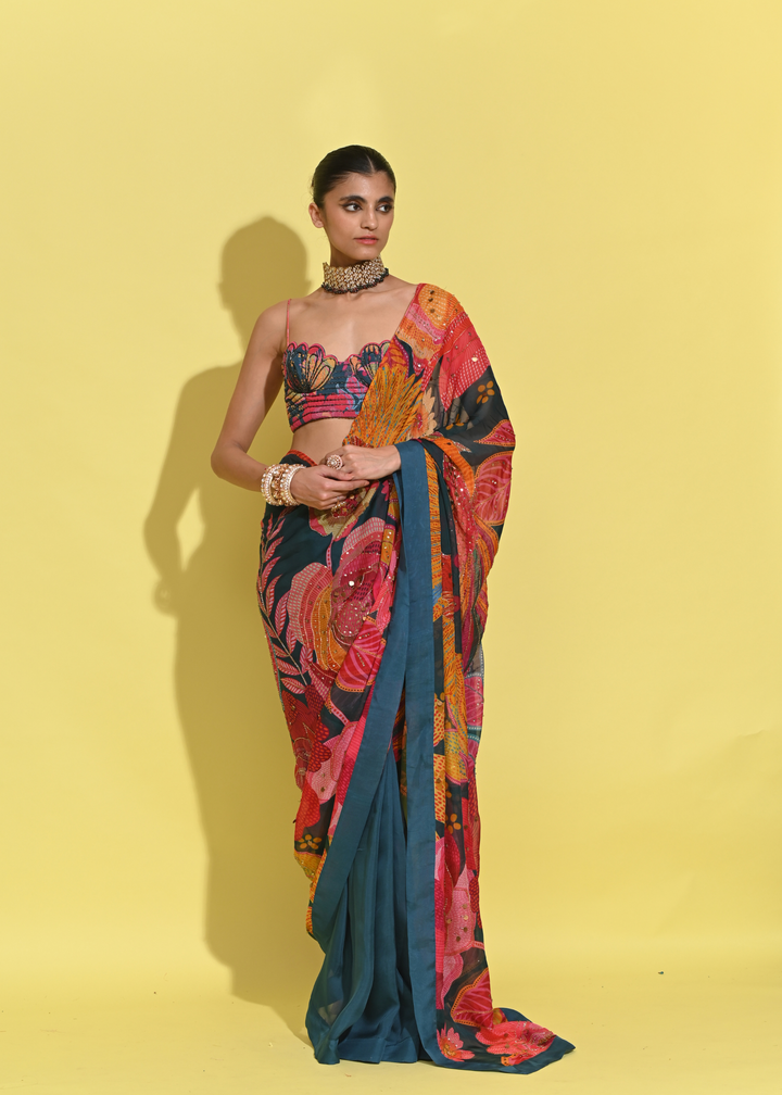 Glam Warp saree