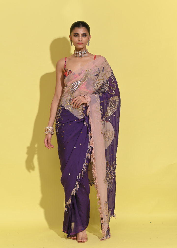 Janejaan Saree in purple