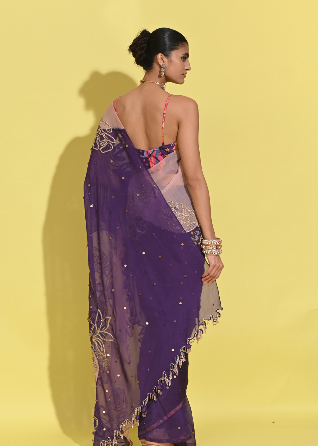 Janejaan Saree in purple