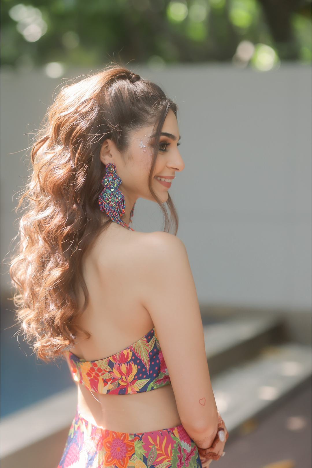 Ritu & Naveen in Electric Fire Set & Electric Blue Mens set