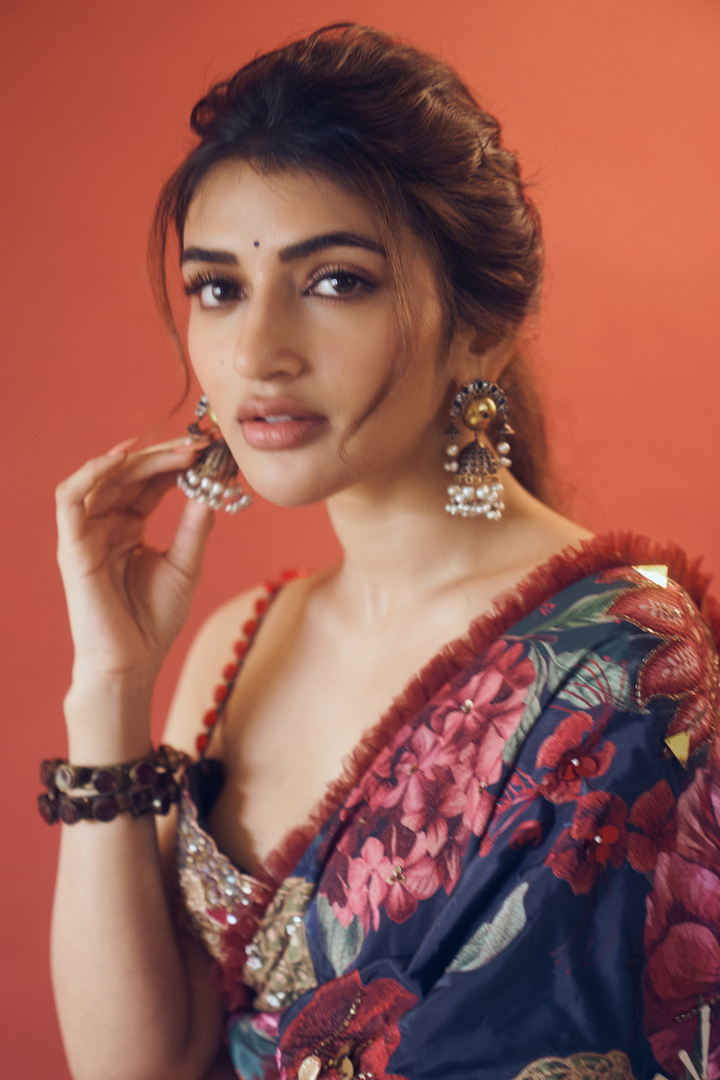 Sreeleela in Cola Corbet saree