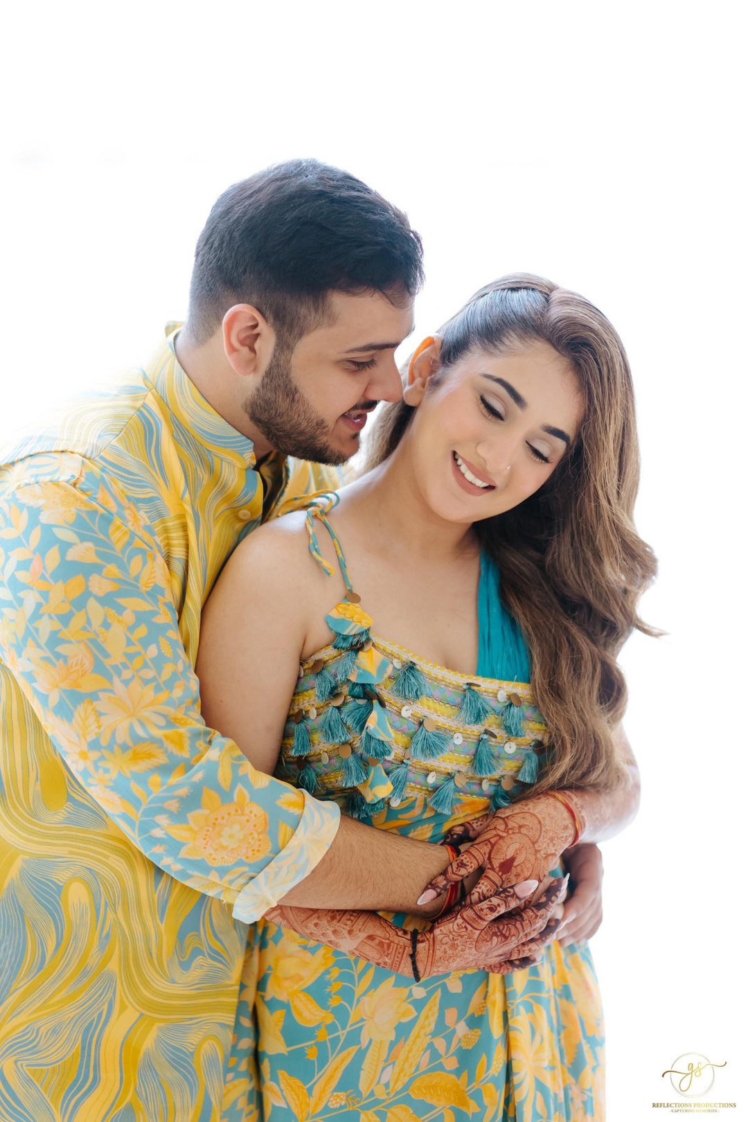 Anushka & Shiven In pineapple Fringe Dress and Dapper Set