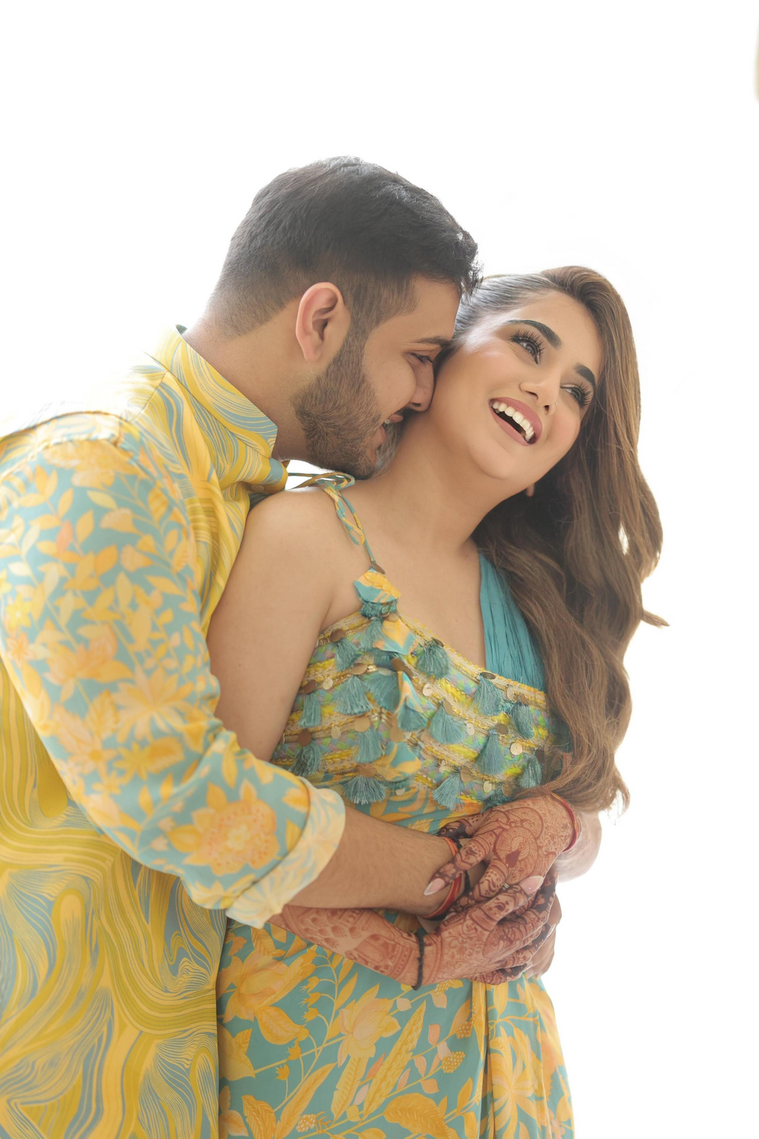 Anushka & Shiven In pineapple Fringe Dress and Dapper Set