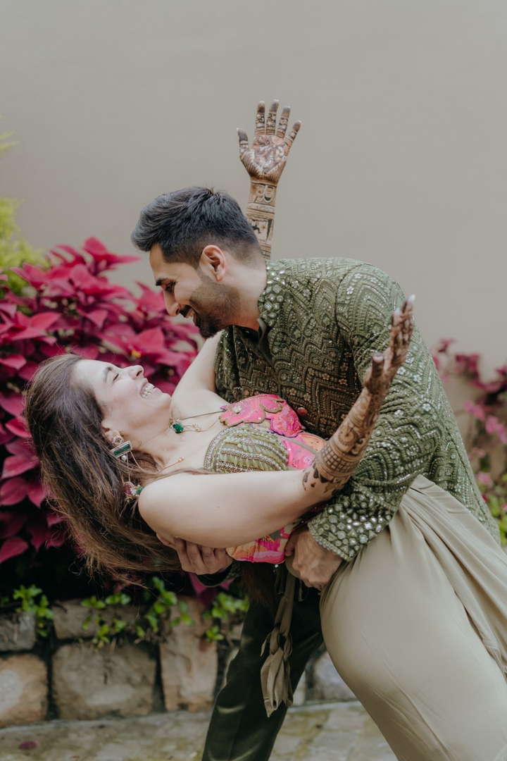 Karishma in Olive Glam corset set