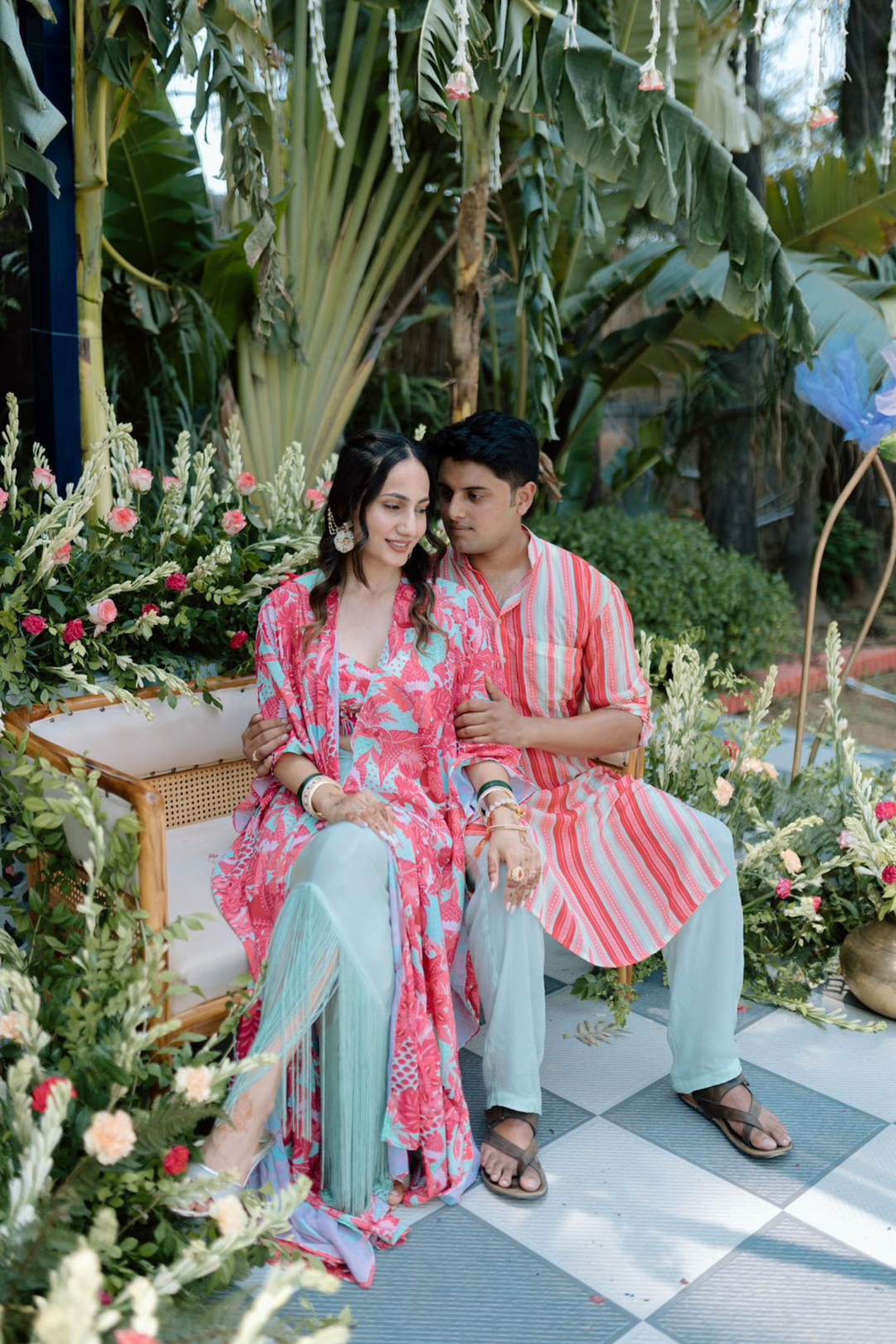 Tanya & Diwakar in Romance Karl set & Romance Kurta Set