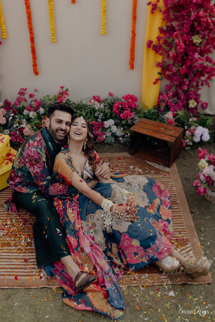 Bhavya & Nishchay Custom Betaab Lehanga and Corbet Mens Set