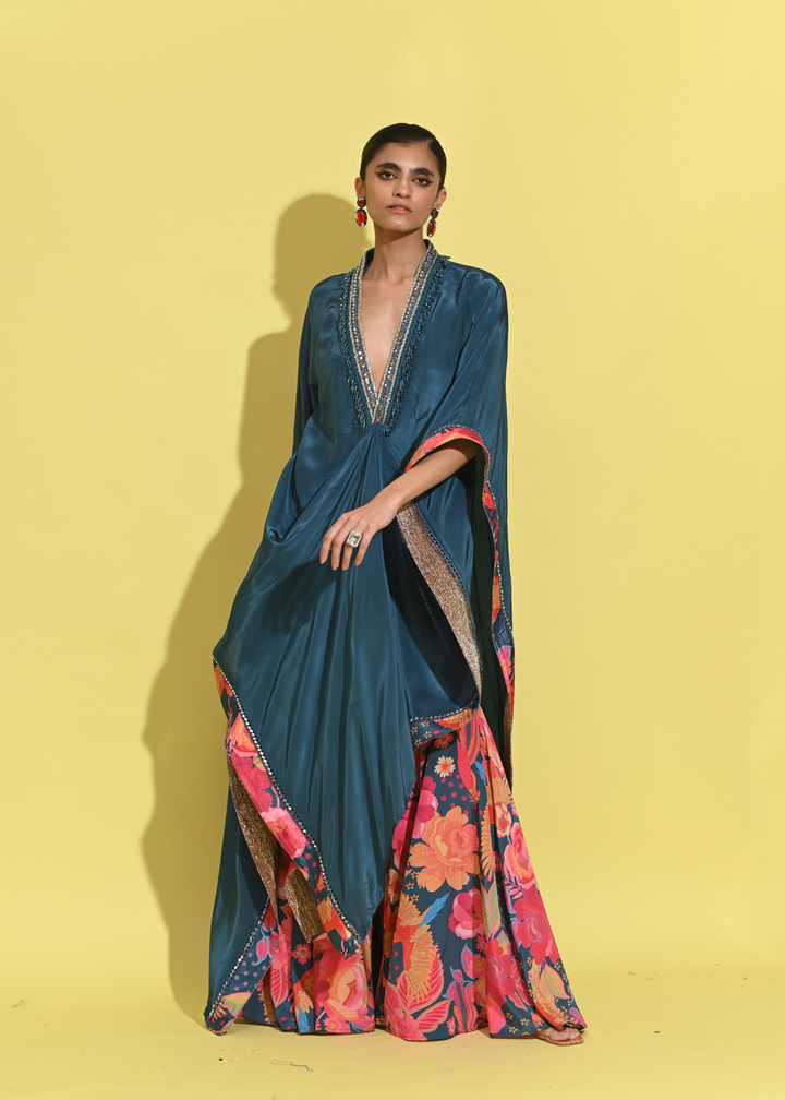 Teal Kaftan Set