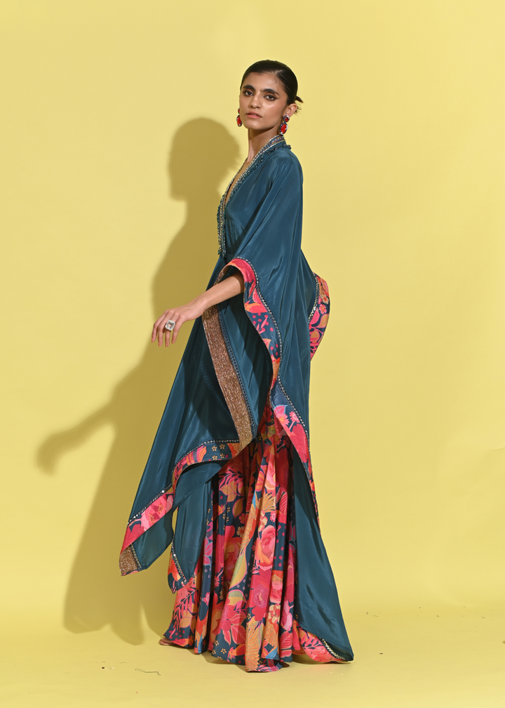 Teal Kaftan Set