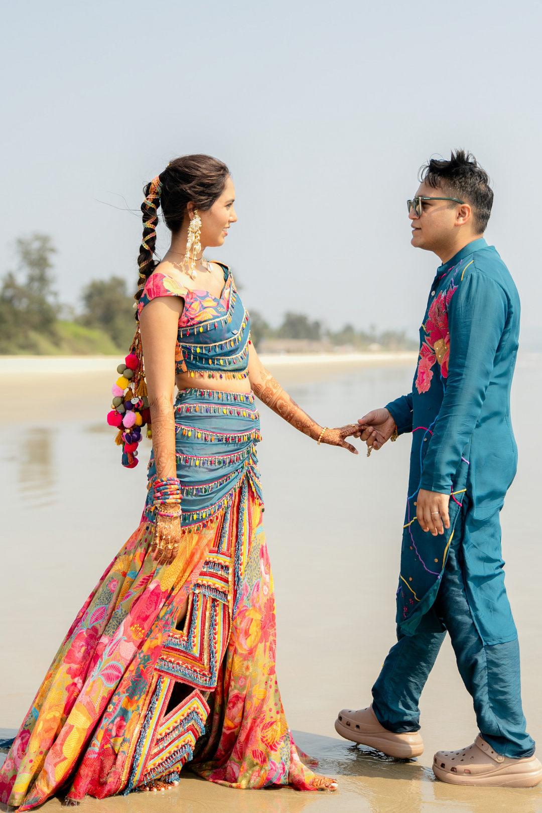 Ishaan & Ayushi In Teal chulbul kurta set & Dil Khush Lehanga