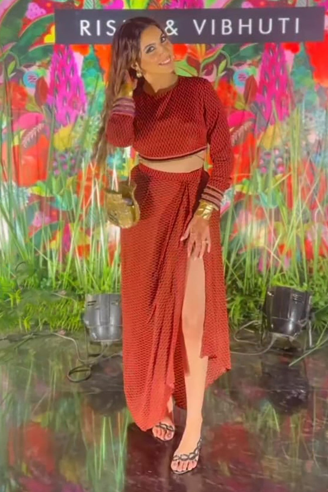 Niki Mehra In Date Garnet Set