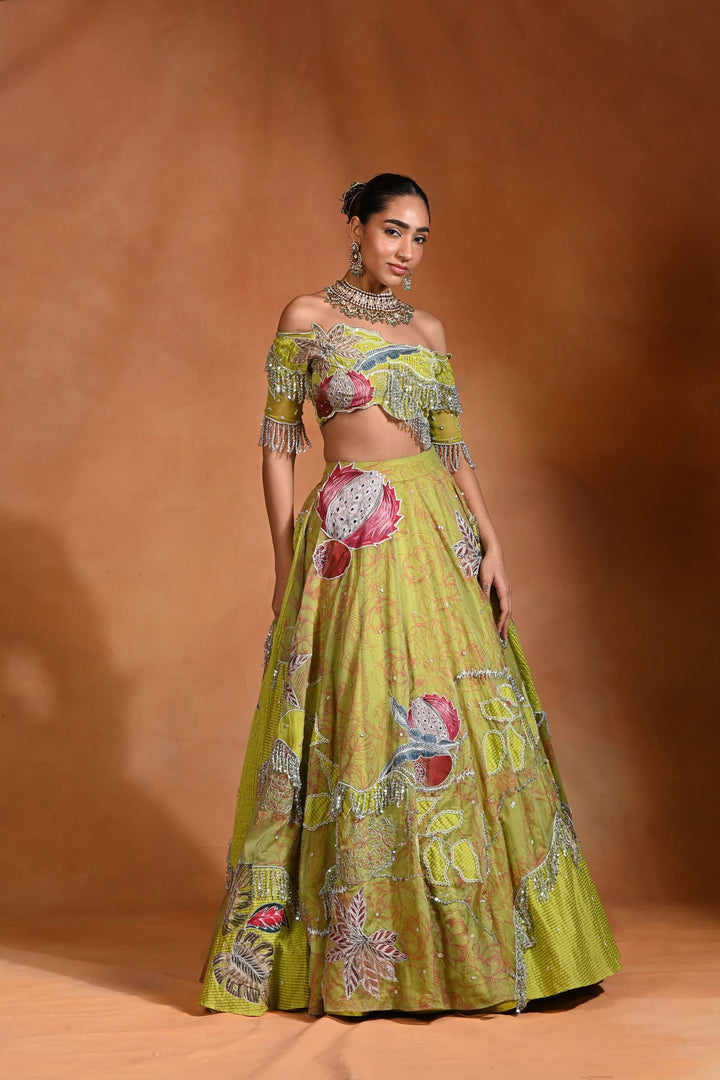 Brat Lime Lehenga