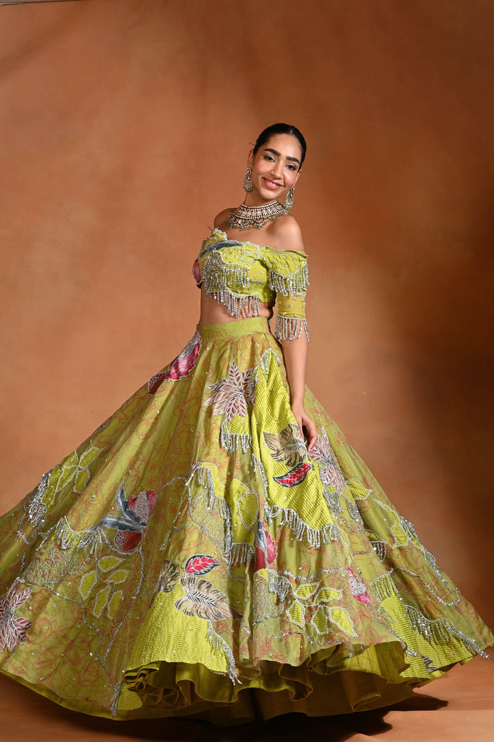 Brat Lime Lehenga