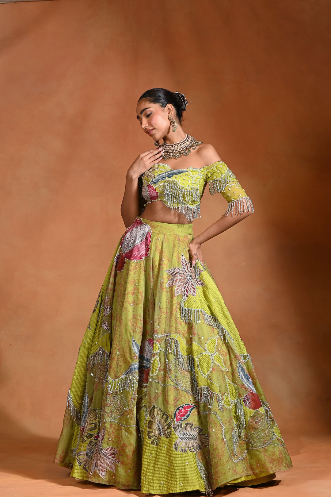 Brat Lime Lehenga