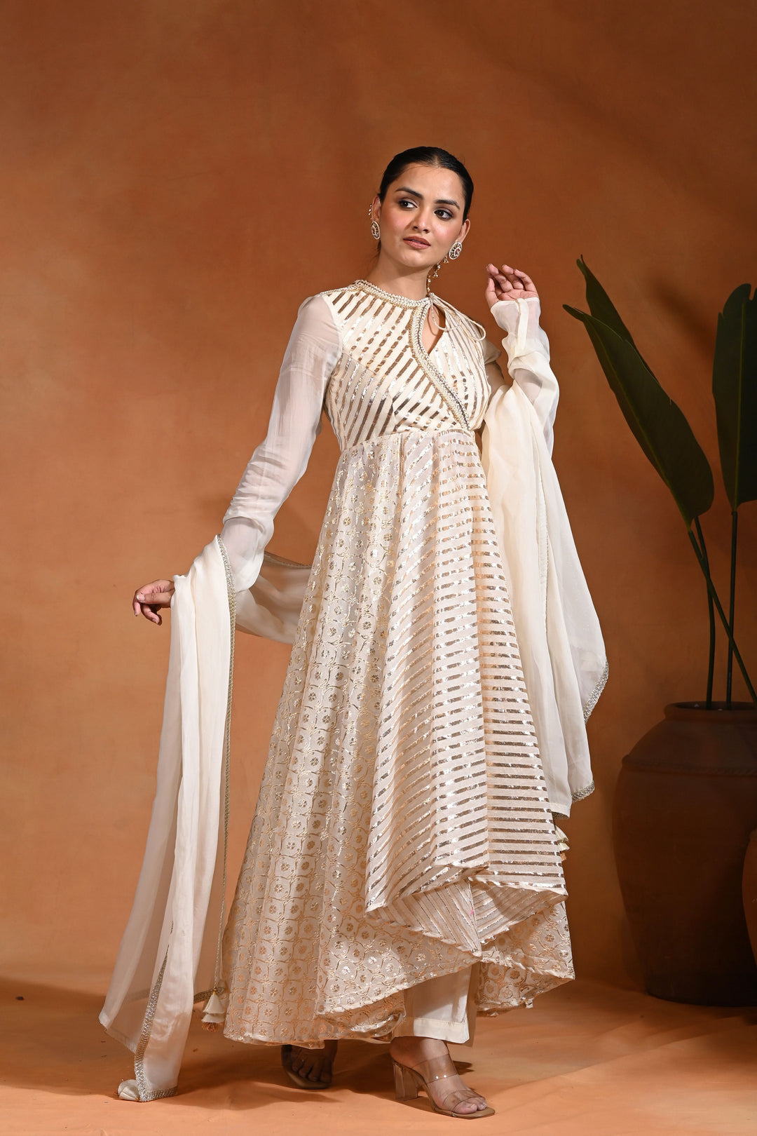 Masatani Ivory Anarkali