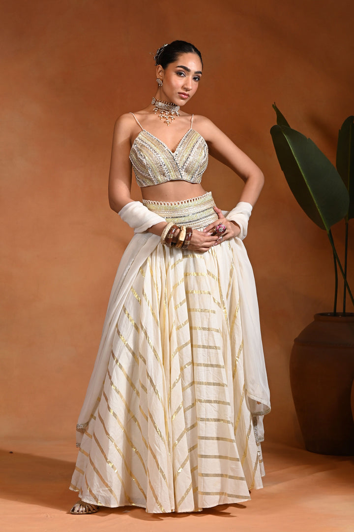 Zar Ivory Lehenga