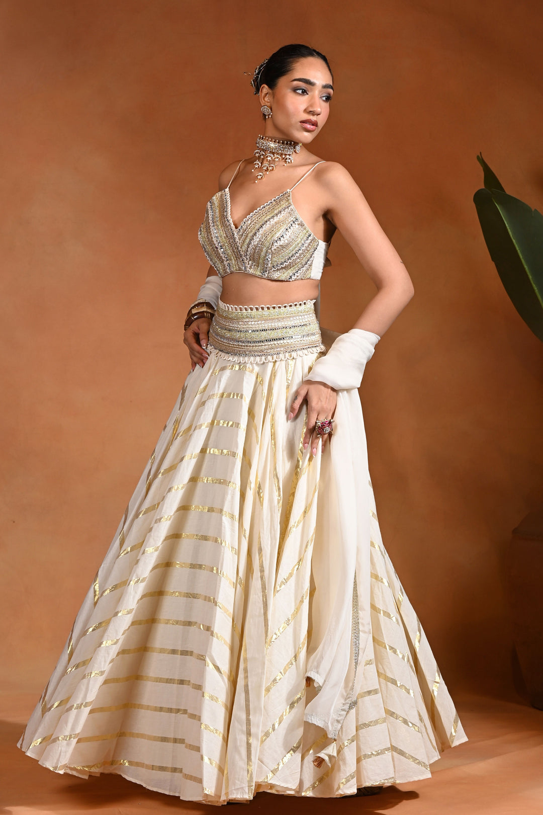 Zar Ivory Lehenga