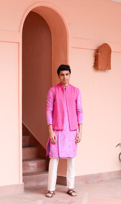 Lilac Kurta & Jacket set