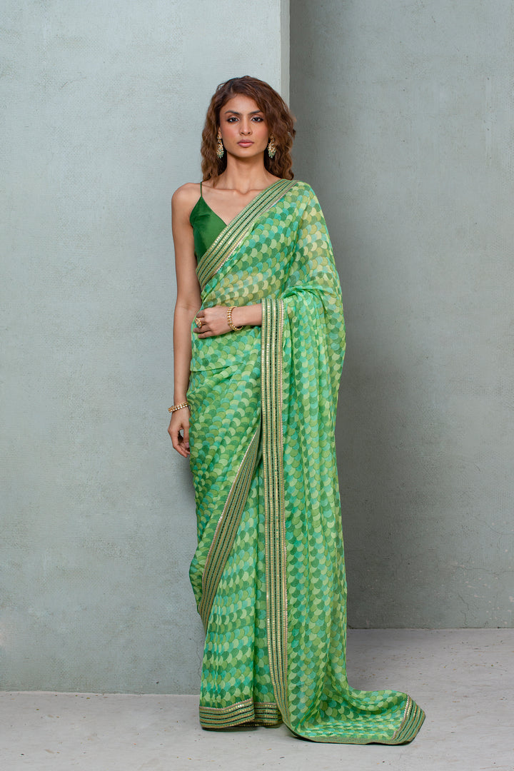 Fishscale saree