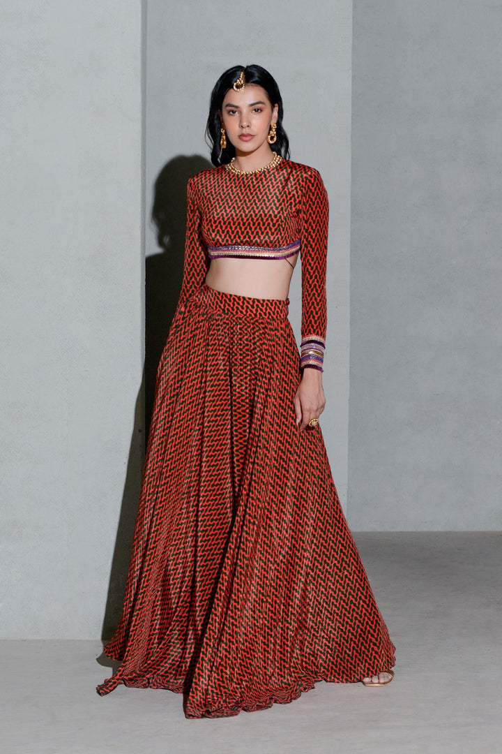 Delta Cuff Lehenga