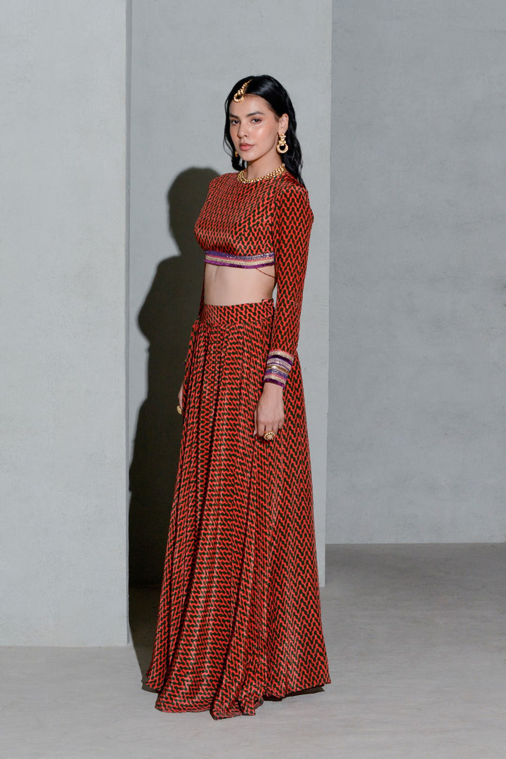 Delta Cuff Lehenga