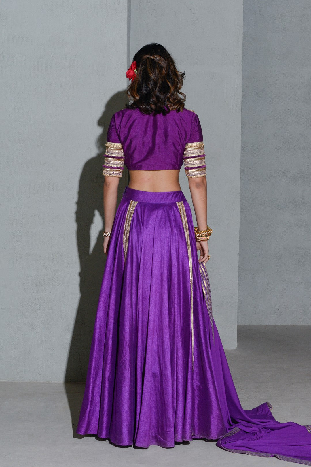 Nights Shade Shimmer Lehenga