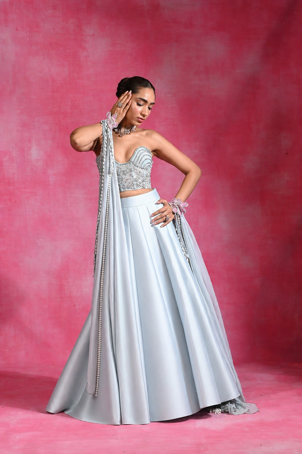 Blue Fitoor Lehenga
