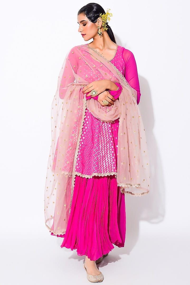 Hot pink Anarkali