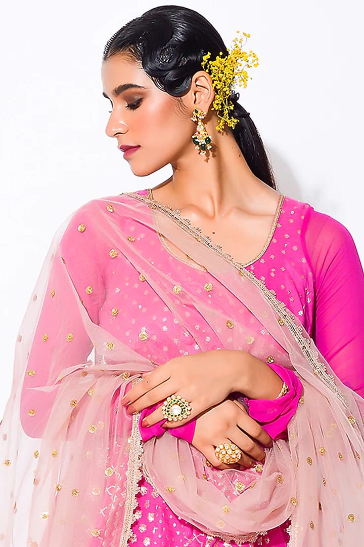 Hot pink Anarkali