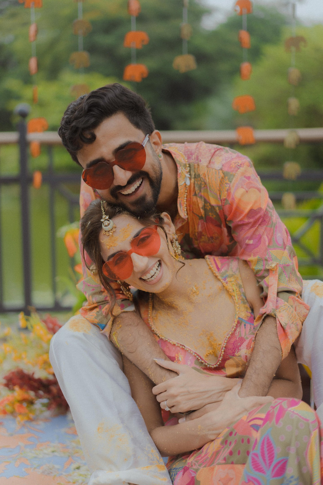 Pareesha & Avinash in Drama Affair & Custom Olive Kurta