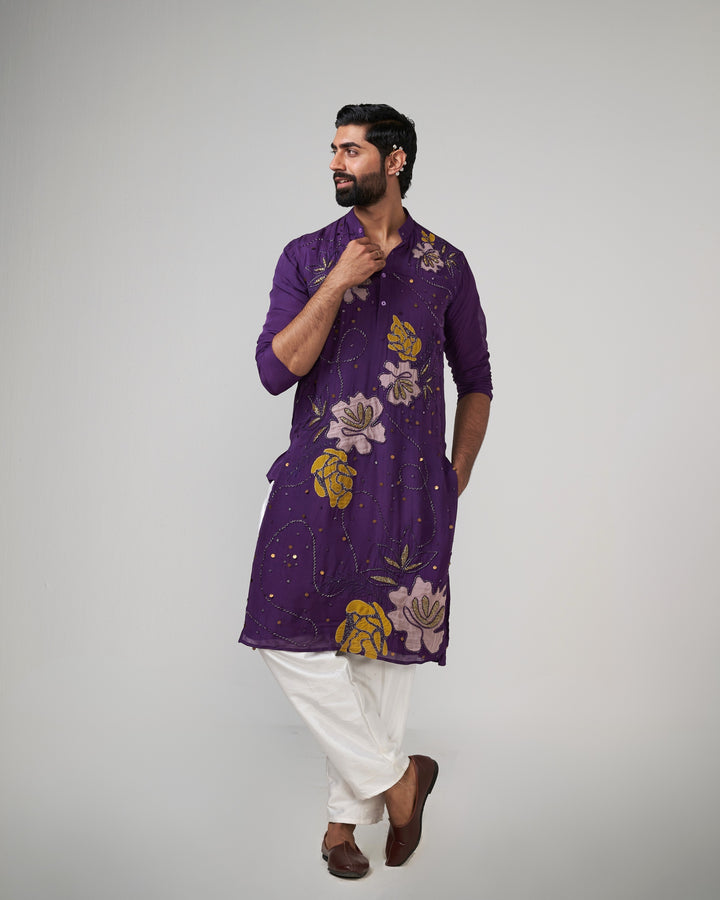 Purple Charm Kurta Set