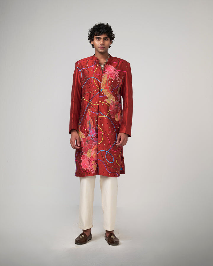 Cherry floral jacket set