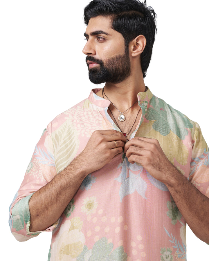 Misty rose kurta set