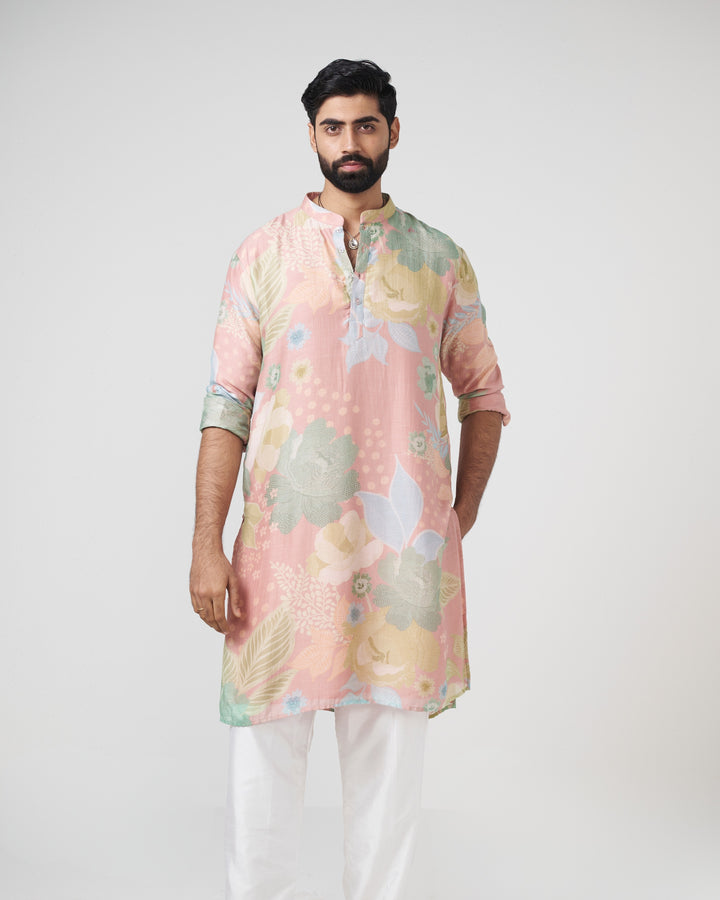 Misty rose kurta set