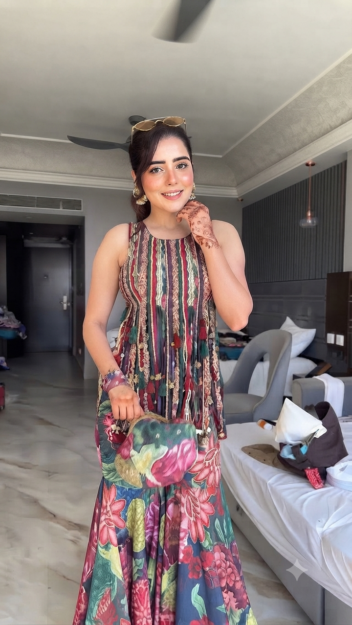 Shreya in Trims Scoop Set