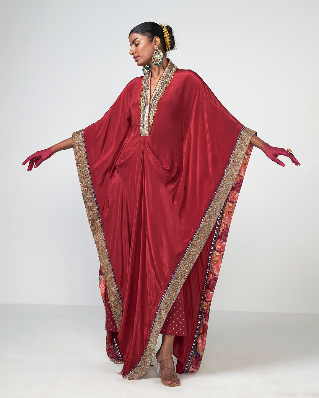 Cherry Kaftan Set